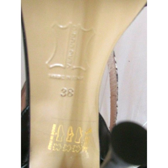 Designer La Vida Black/Snake Print Bow Detail Ankle Strap High Heel Sandal's 8.M - Picture 12 of 16